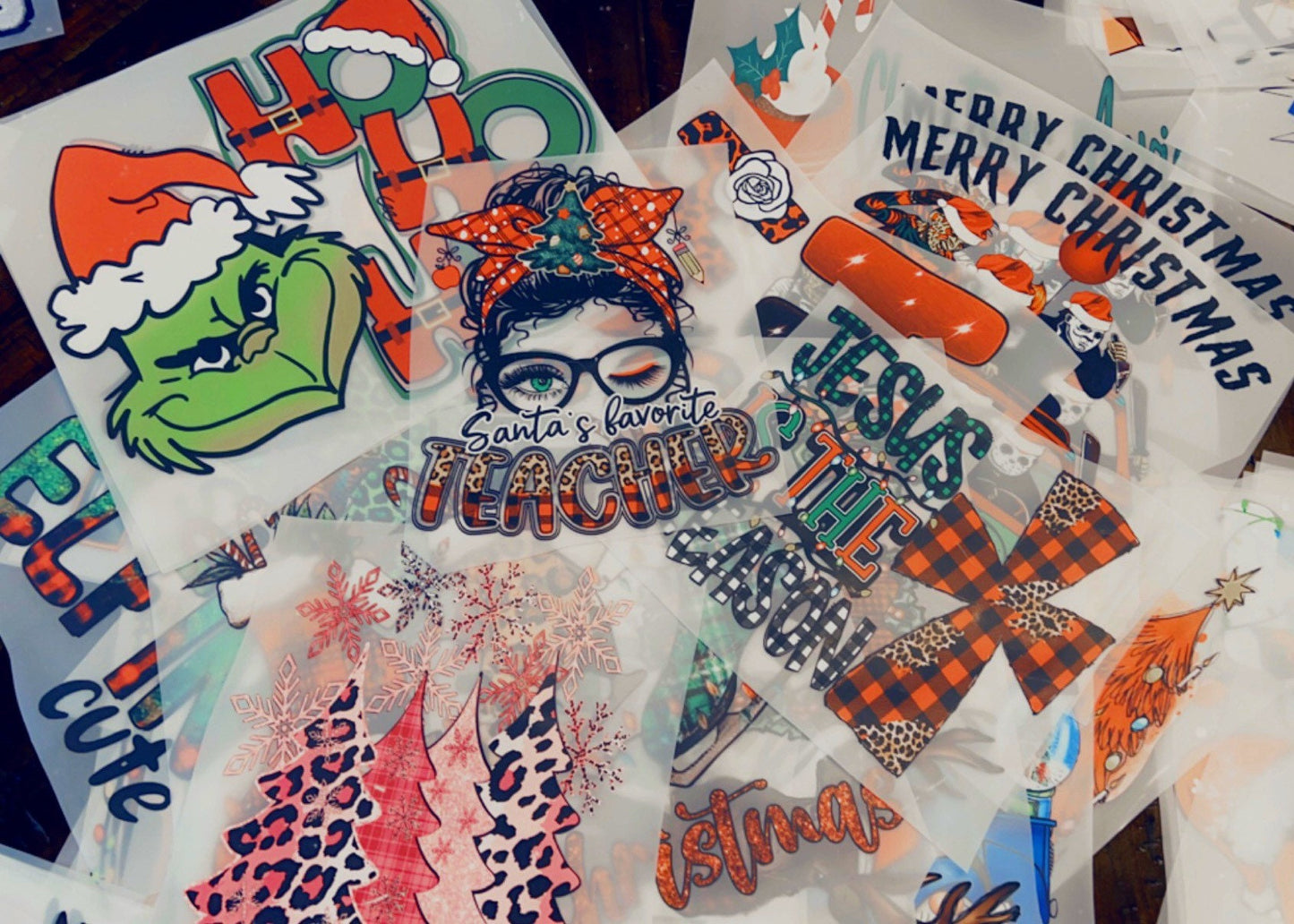 Christmas Mystery Grab Bag| Dtf Bundles|4 High Quality Full Color DTF heat transfers| Vibrant Color Easy to Use